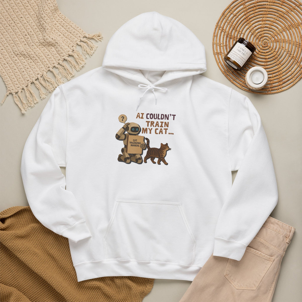 AI Couldn’t Train My Cat Sweatshirt | Funny Cat Lover Gift