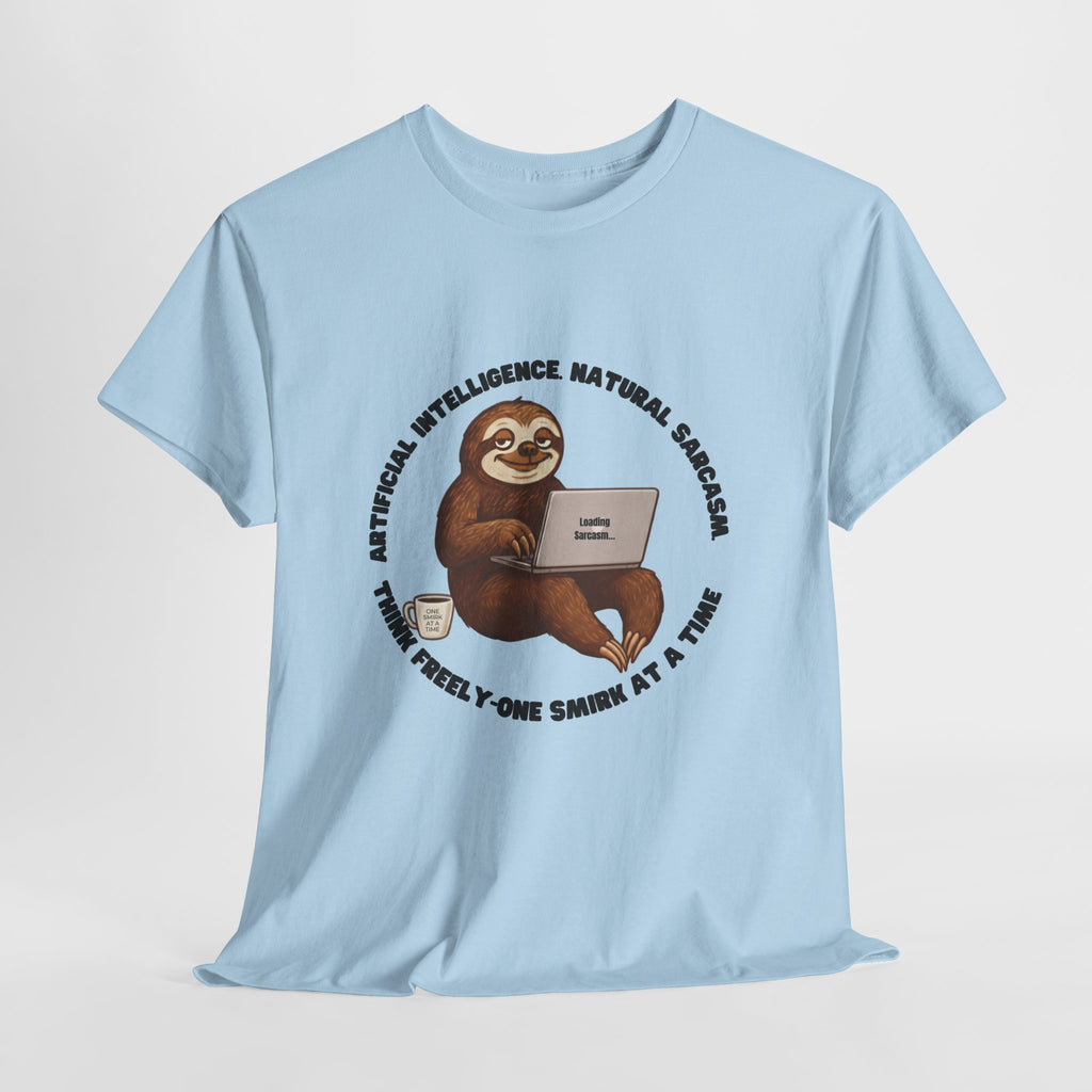 Artificial Intelligence Natural Sarcasm Sloth T-Shirt |Funny AI  Tee