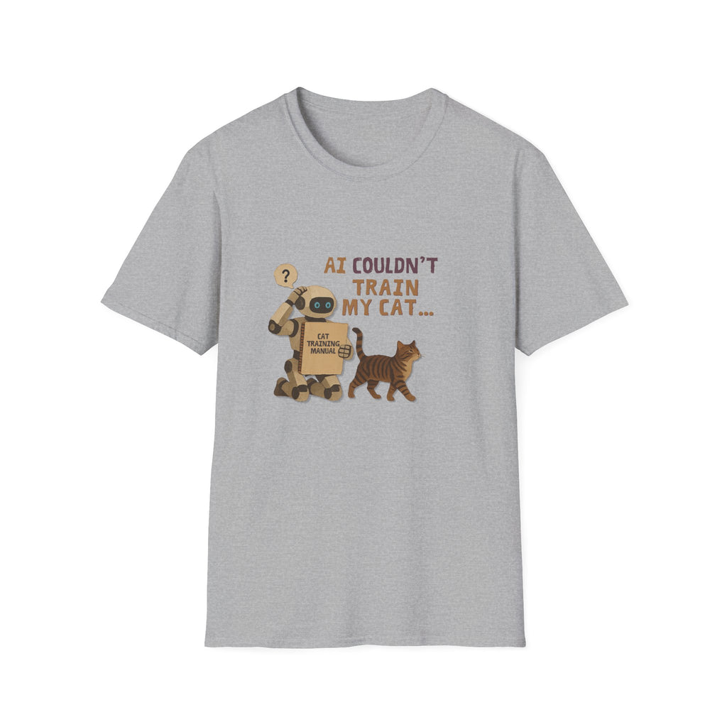 AI Couldn’t Train My Cat T-Shirt | Funny Cat Lover Sarcastic Tee