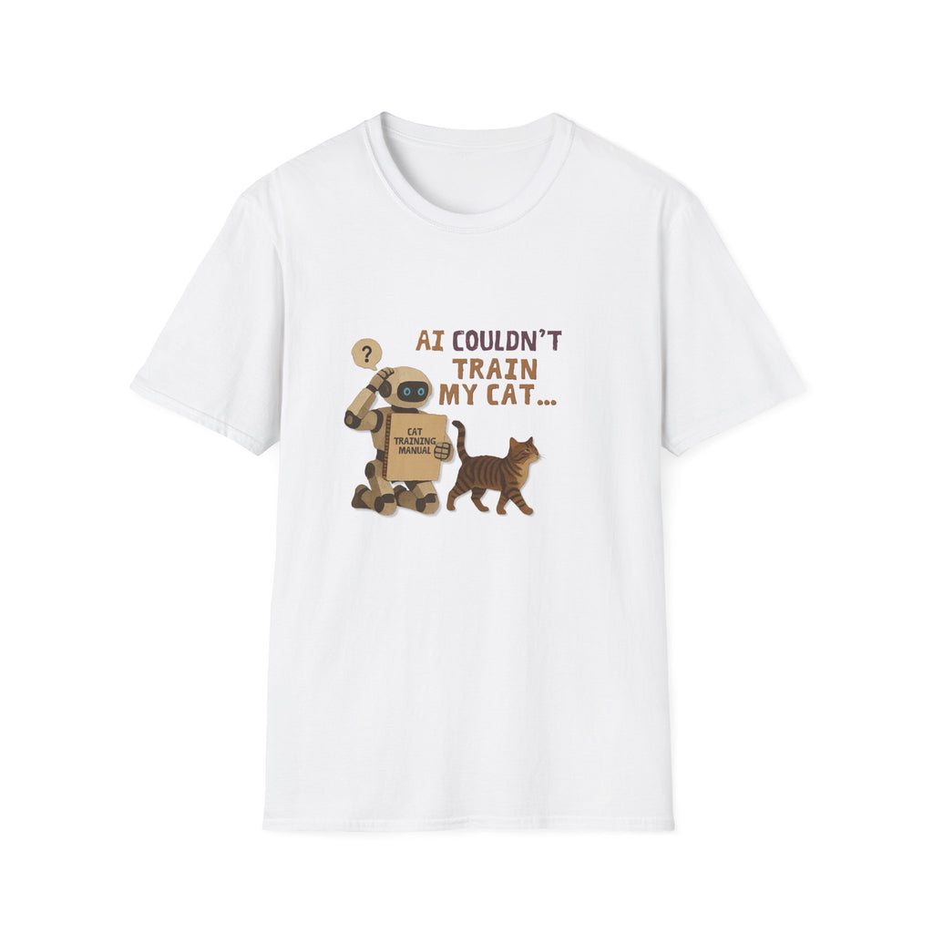 AI Couldn’t Train My Cat T-Shirt | Funny Cat Lover Sarcastic Tee