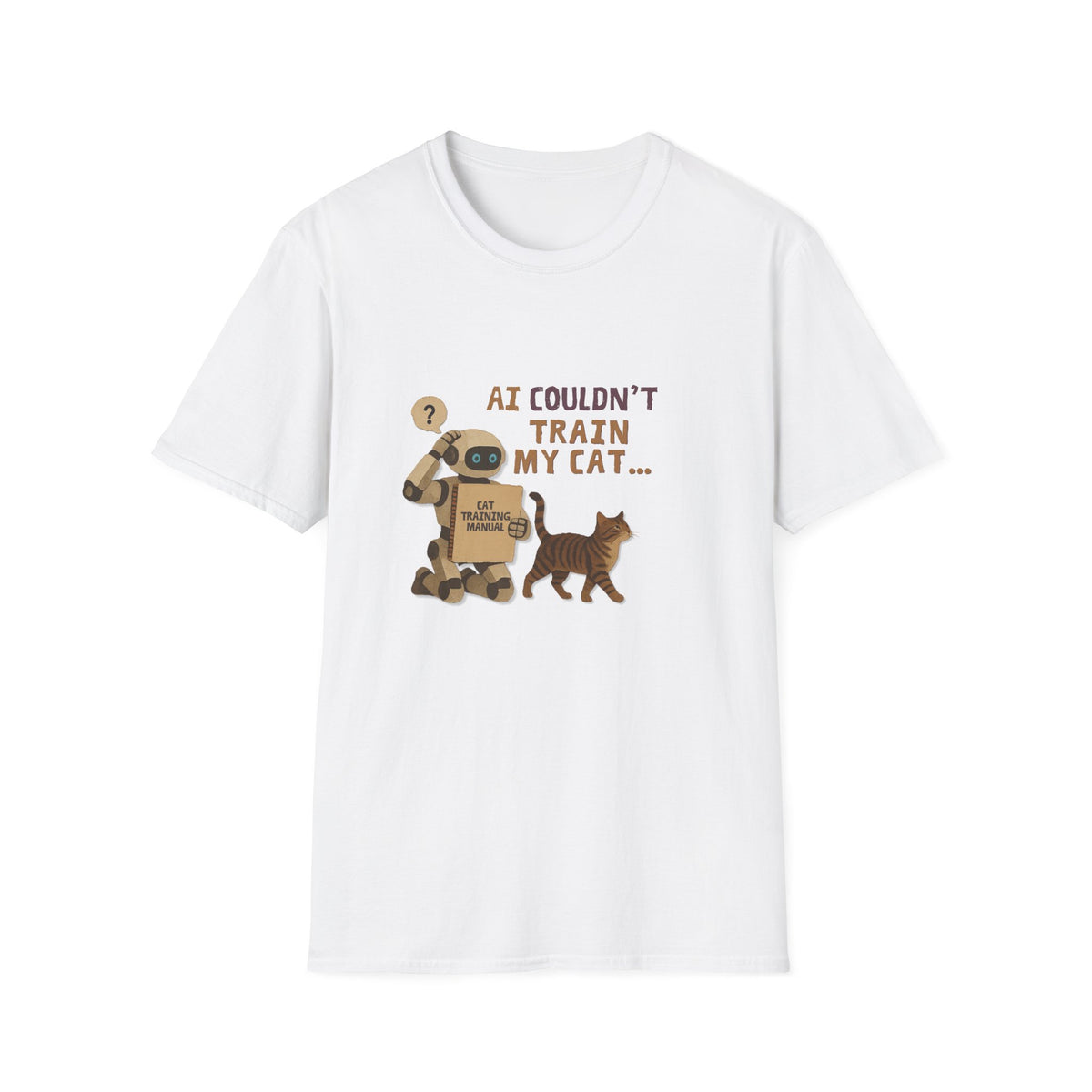 AI Couldn’t Train My Cat T-Shirt | Funny Cat Lover Sarcastic Tee