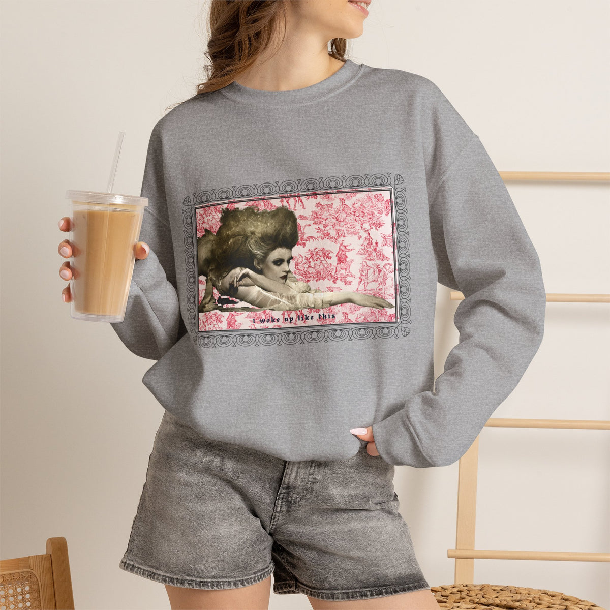 I woke Up Like This Sweatshirt   | Gothic Woman  Graphic  Crewneck