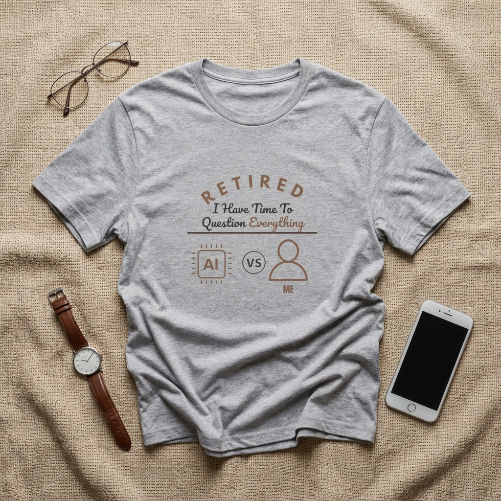 Retired: I Have Time to Question Everything T-Shirt | Funny Retirement Tee
