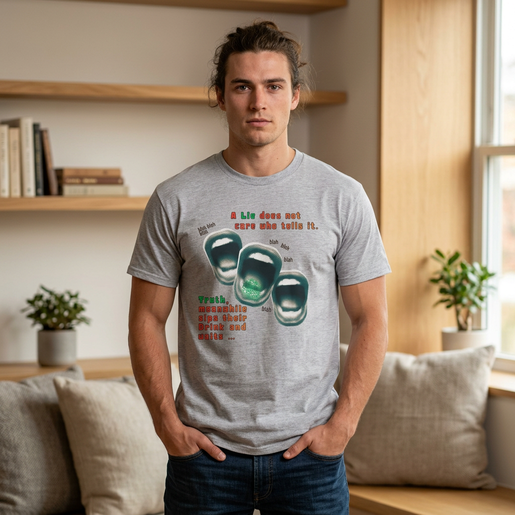 A Lie Does Not Care Who Tells It T-shirt| Sarcastic Quote Tee