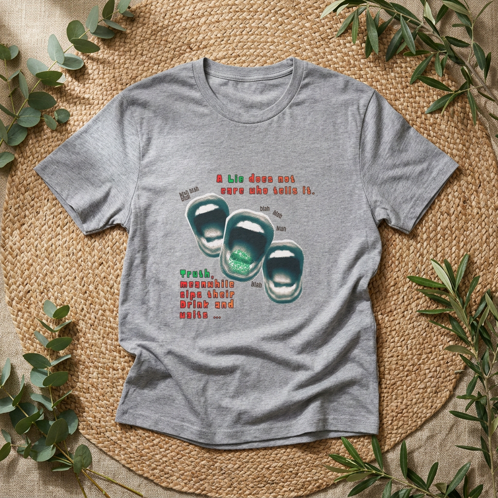 A Lie Does Not Care Who Tells It T-shirt| Sarcastic Quote Tee