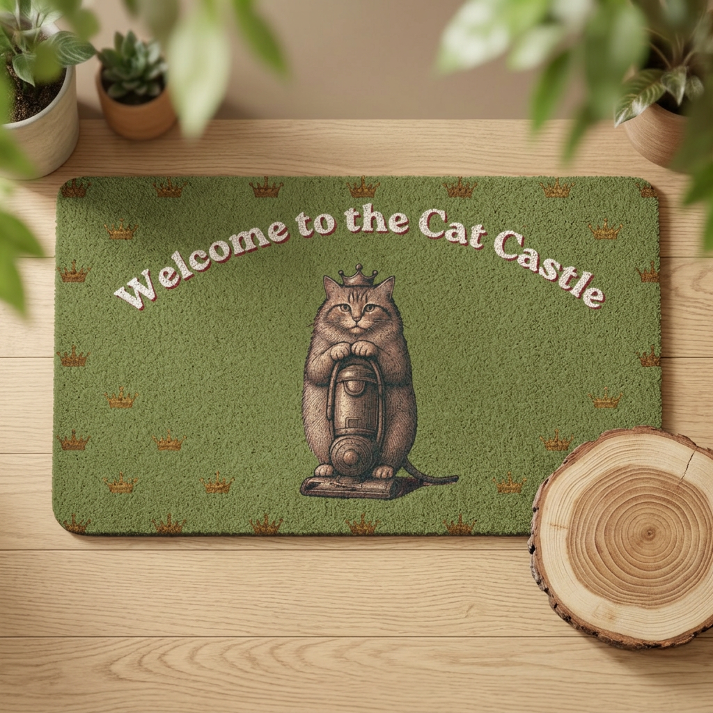 Welcome to the Cat Castle Doormat | Funny Cat Lover Welcome Mat