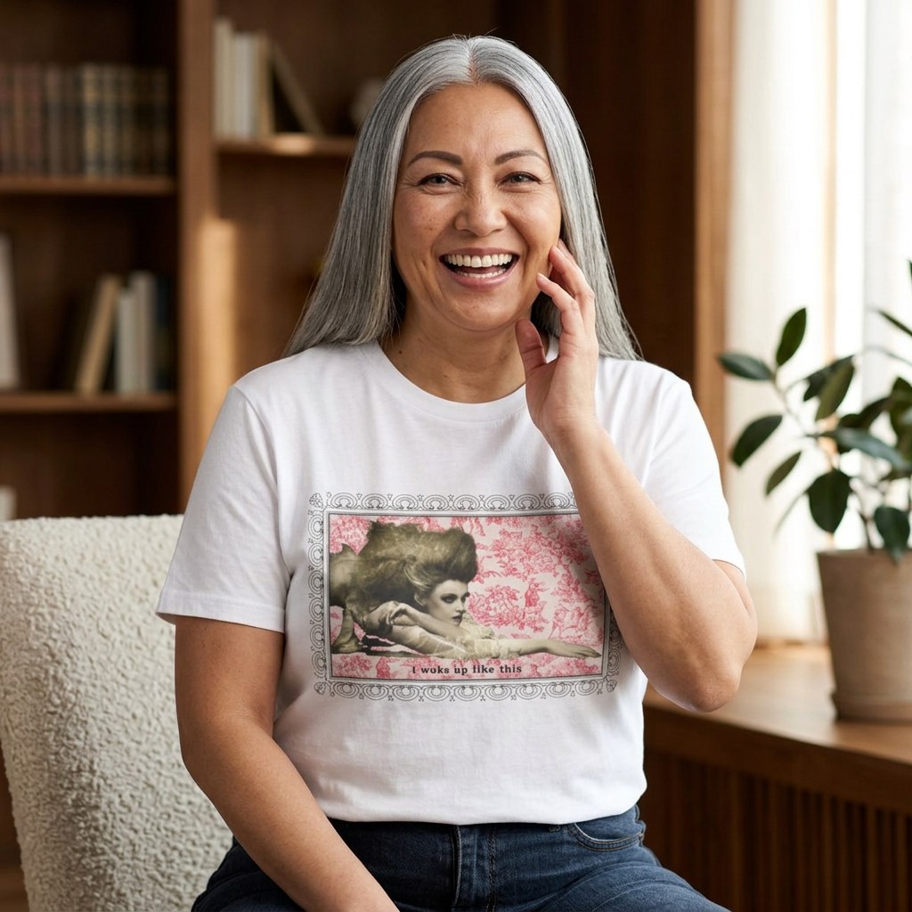I Woke Up Like This T-Shirt | Vintage Gothic Woman Tee