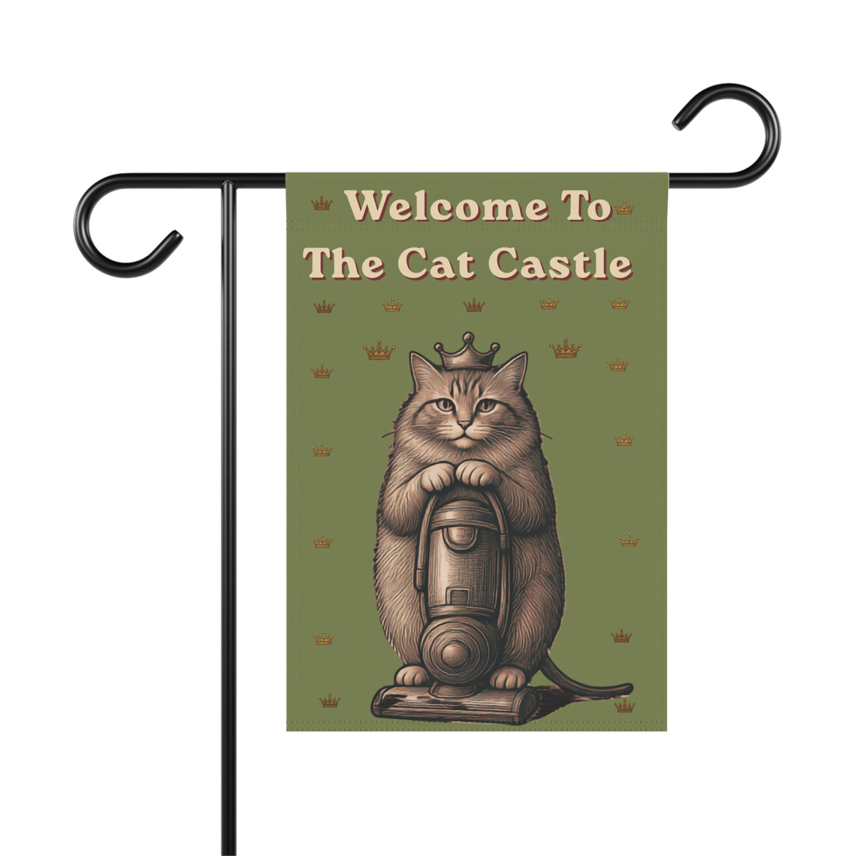 Welcome to the Cat Castle Garden Flag | Funny Cat Lover Yard Decor