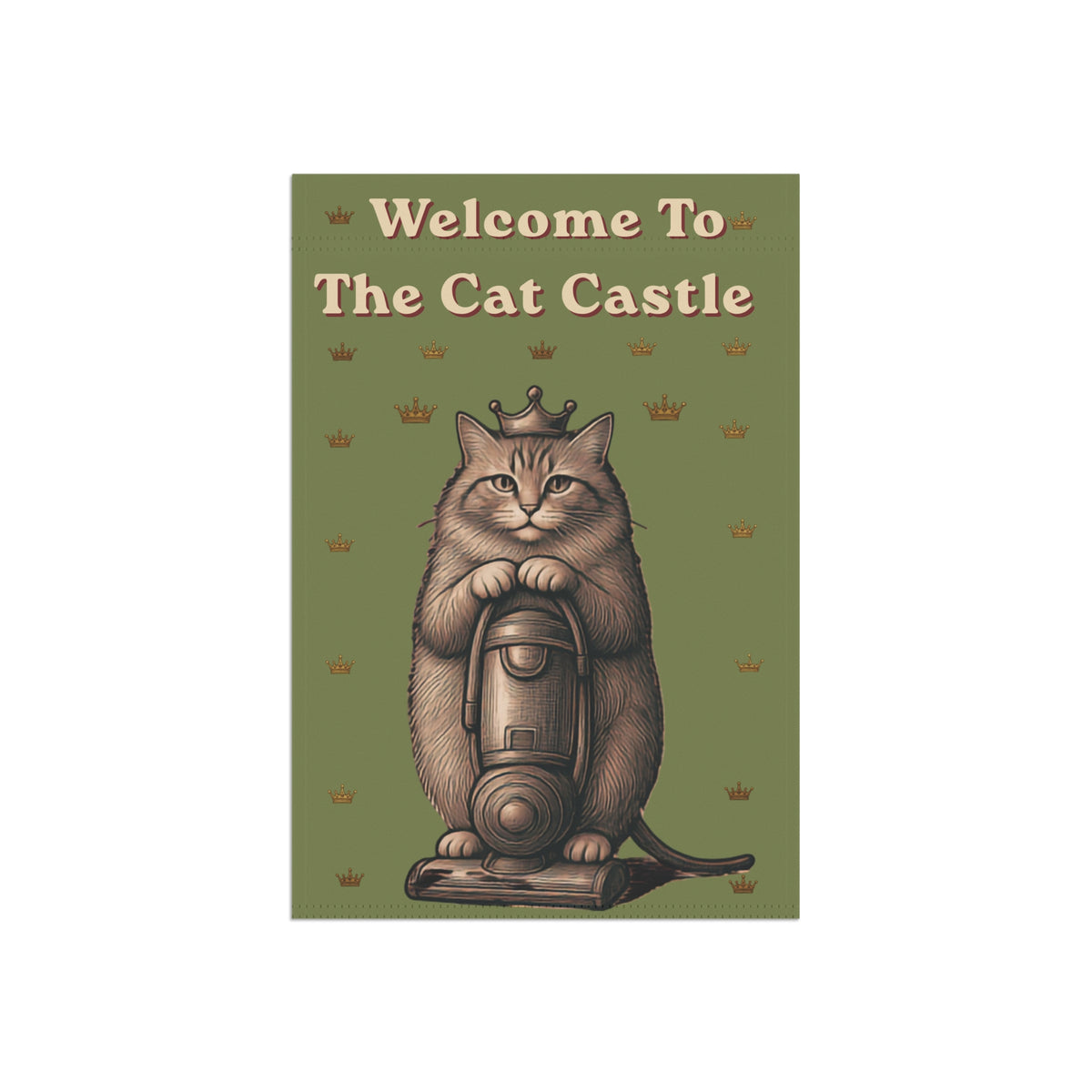 Welcome to the Cat Castle Garden Flag | Funny Cat Lover Yard Decor