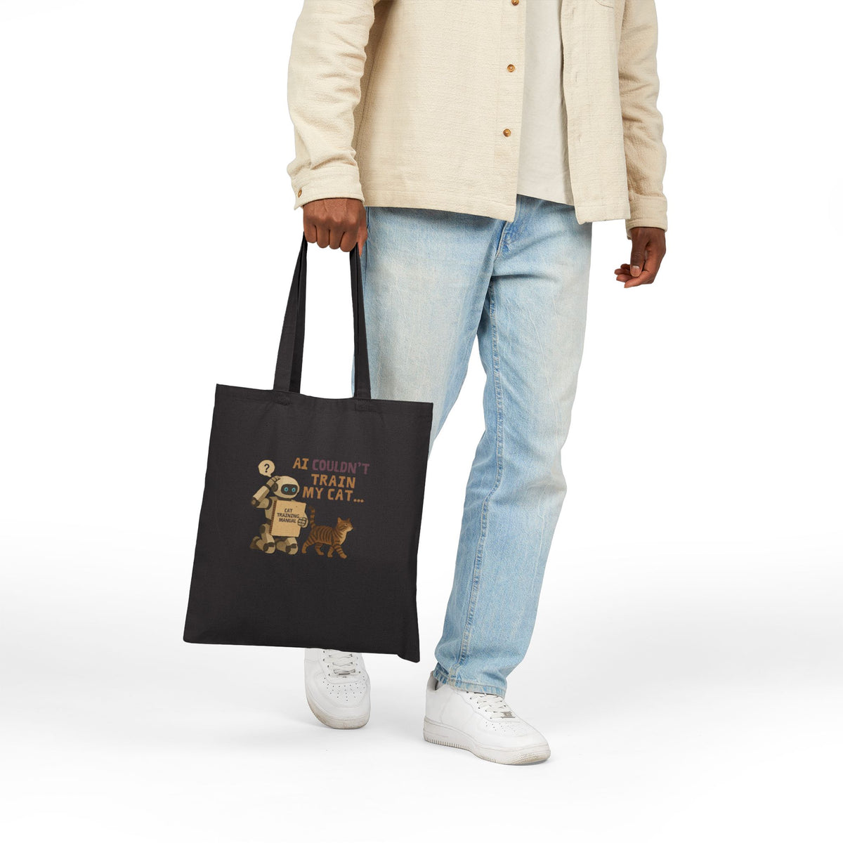 AI Couldn‘t Train My Cat Tote Bag |Funny Cat Lover Gift