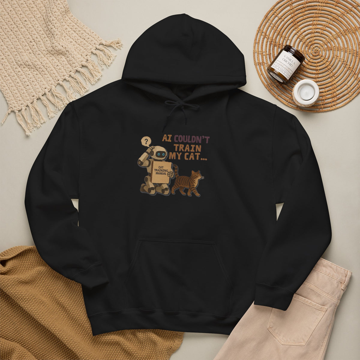 AI Couldn’t Train My Cat Sweatshirt | Funny Cat Lover Gift